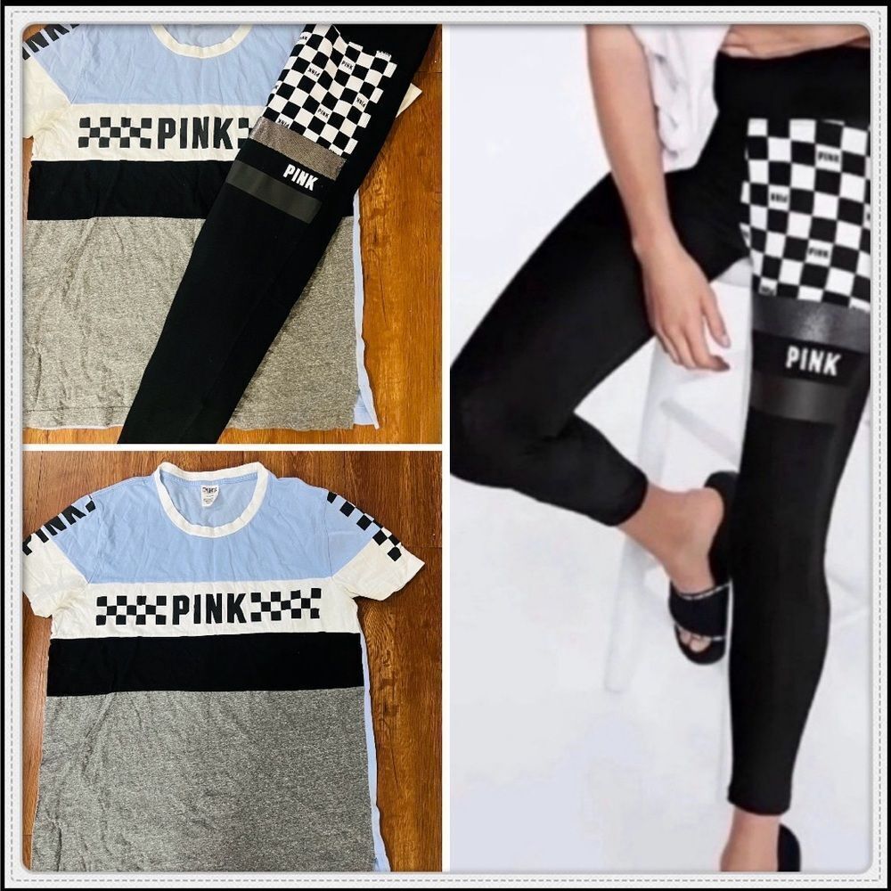 PINK Victoria's Secret checkered outfit set L